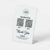 カスタム非接触支払QRコード 台座サイン (正面)