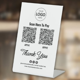カスタム非接触支払QRコード 台座サイン