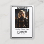 カスタム鞘 |ミニマルなコスプレのトレーディングカード 名刺 (裏面)