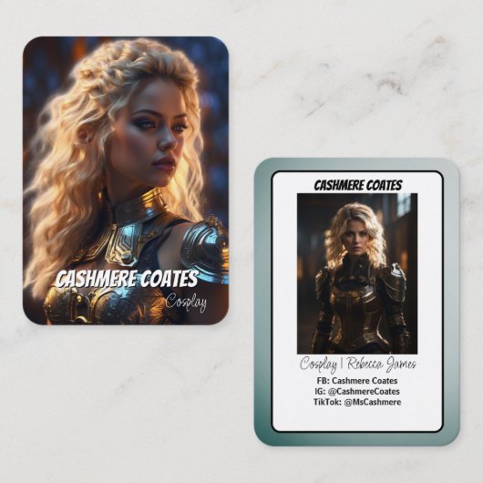 カスタム鞘 |ミニマルなコスプレのトレーディングカード 名刺 (正面/裏面)