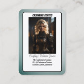 カスタム鞘 |ミニマルなコスプレのトレーディングカード 名刺 (裏面)