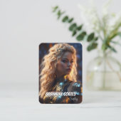 カスタム鞘 |ミニマルなコスプレのトレーディングカード 名刺 (スタンド正面)