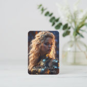 カスタム鞘 |ミニマルなコスプレのトレーディングカード 名刺 (スタンド正面)