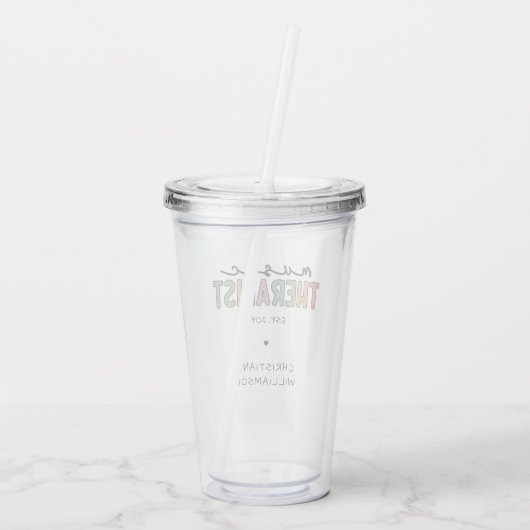 カスタム音楽セラピスト音楽セラピー卒業 アクリルタンブラー (裏面)