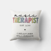 カスタム音楽セラピスト音楽セラピー卒業 クッション (裏面)
