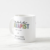 カスタム音楽セラピスト音楽セラピー卒業 コーヒーマグカップ (正面左)