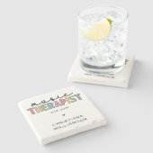 カスタム音楽セラピスト音楽セラピー卒業 ストーンコースター (横)