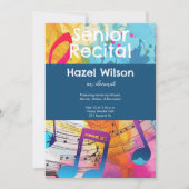 カスタム音楽リサイタルポップ・アートの抽象芸術 招待状 (正面)