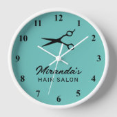 カスタム頭髪サロン壁掛け業務名 壁時計 (正面)