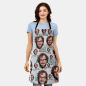 カスタム顔おもしろいフォトコラージュワン写真 エプロン (着用した状態)