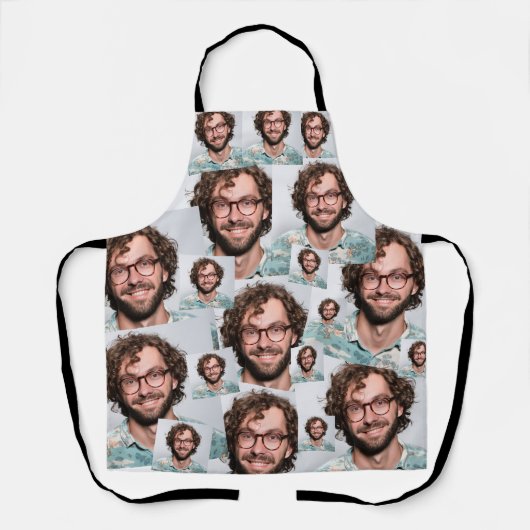 カスタム顔おもしろいフォトコラージュワン写真 エプロン (正面)