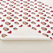 カスタム顔おもしろいフォト切り出しヴァレンティーンズデイ シェルパブランケット (3/4)