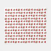 カスタム顔おもしろいフォト切り出しヴァレンティーンズデイ フリースブランケット (正面(横))