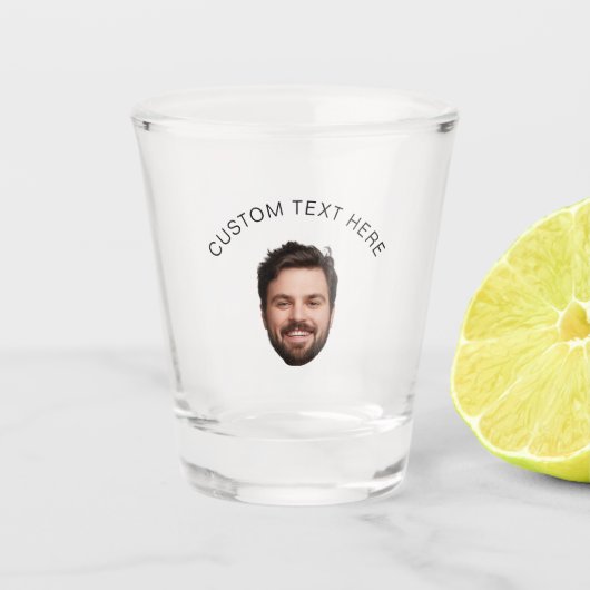 カスタム顔おもしろい党は写真を好む ショットグラス (正面)