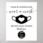 カスタム顔のロゴブランドビジネスの安全衣服 ポスター (正面)