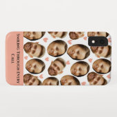 カスタム顔の写真ハートの面白いカップルパターン楽しい Case-Mate iPhoneケース (裏面(横))