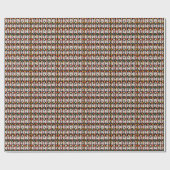 カスタム顔カボチャのパターン ラッピングペーパー (フラット)