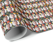 カスタム顔カボチャのパターン ラッピングペーパー (ロールコーナー)