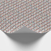 カスタム顔カラフルレオパード模様 ラッピングペーパー (角)