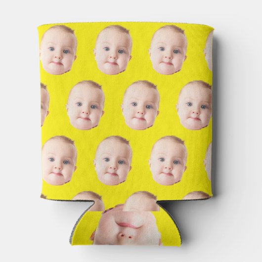 カスタム顔クーラーボックス、パーソナライズされた顔写真 缶クーラー (裏面)