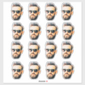 カスタム顔シールパーソナライズされた顔シール シール (シート)