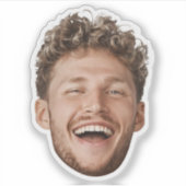 カスタム顔ステッおもしろいクパーソナライズされた – 写真 シール (正面)