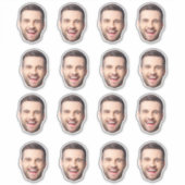 カスタム顔ステッカーパーソナライズされたフォト顔 シール (正面)