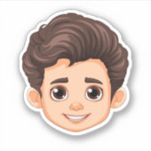 カスタム顔ステッカーパーソナライズされた写真ロゴ シール (正面)