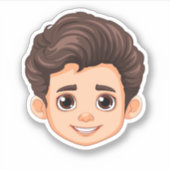 カスタム顔ステッカーパーソナライズされた写真ロゴ シール (正面)