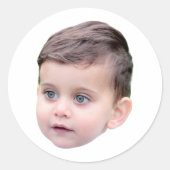 カスタム顔ステッカーパーソナライズされた写真写真 ラウンドシール (正面)