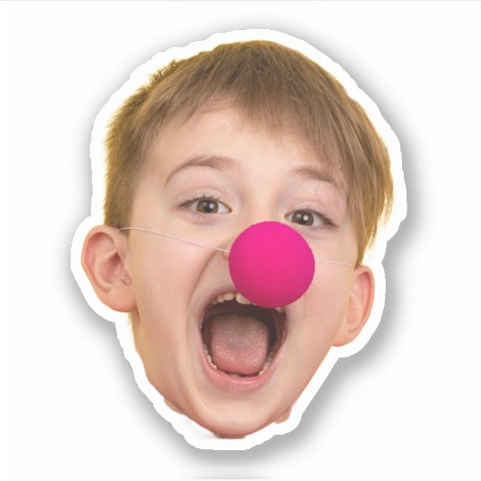 カスタム顔ステッカーパーソナライズされた写真顔 シール (正面)