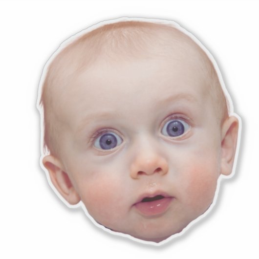 カスタム顔ステッカーパーソナライズされた顔写真 シール (正面)