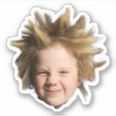 カスタム顔ステッカーパーソナライズされた顔写真 シール (正面)