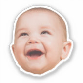 カスタム顔ステッカーパーソナライズされた顔写真 シール (正面)