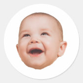 カスタム顔ステッカーパーソナライズされた顔写真 ラウンドシール (正面)