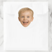 カスタム顔ステッカーパーソナライズされた顔写真 ラウンドシール (バッグ)