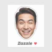 カスタム顔ステッカー – リアルヘパーソナライズされたッド シール (シート)