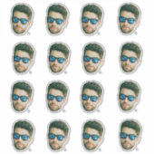 カスタム顔ステッパーソナライズされたカー シール (正面)