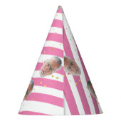 カスタム顔ハッピーバースデー装飾用品 パーティーハット (裏面)