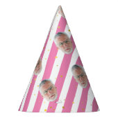 カスタム顔ハッピーバースデー装飾用品 パーティーハット (左)