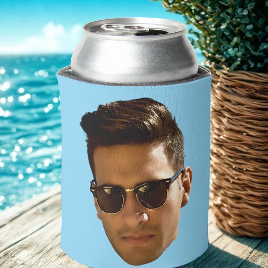 カスタム顔バチェロレッテ誕生日ブルー 缶クーラー