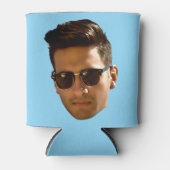 カスタム顔バチェロレッテ誕生日ブルー 缶クーラー (正面)