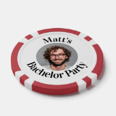 カスタム顔バチュラーパーティ ポーカーチップ (シングル)