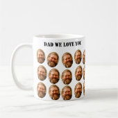 カスタム顔パーソナライズされた写真おもしろい文字 コーヒーマグカップ (左)