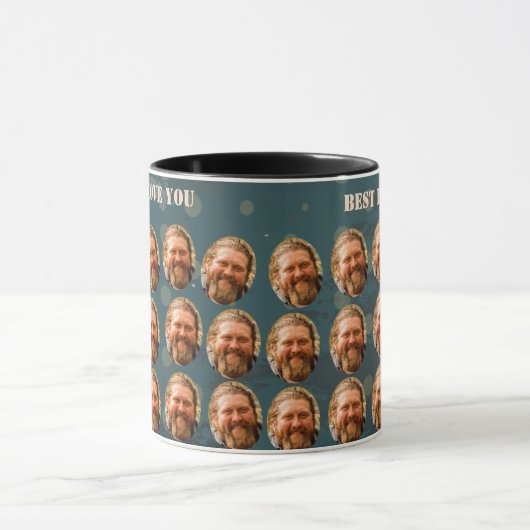 カスタム顔パーソナライズされた写真おもしろい文字 マグカップ (中央)