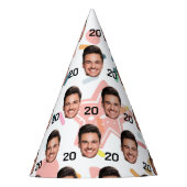 カスタム顔パーティーハット、パーソナライズされた誕生日年齢 パーティーハット (正面)