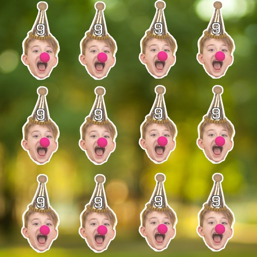 カスタム顔パーティーハット | 誕生日パーソナライズされた時代 シール