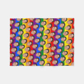 カスタム顔フおもしろいォトゲイプライドレインボーブランケット フリースブランケット (正面(横))