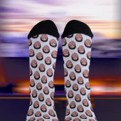 カスタム顔フォトクラシックホワイトクルーソックス ソックス