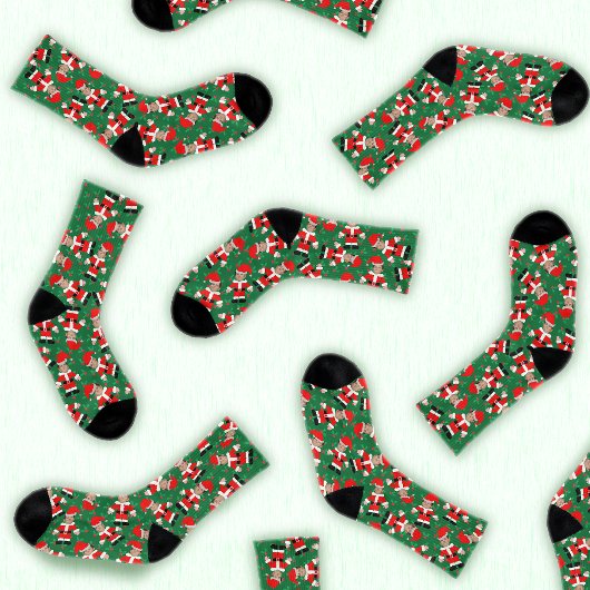 カスタム顔フォトサンタクロースおもしろいクリスマス ソックス